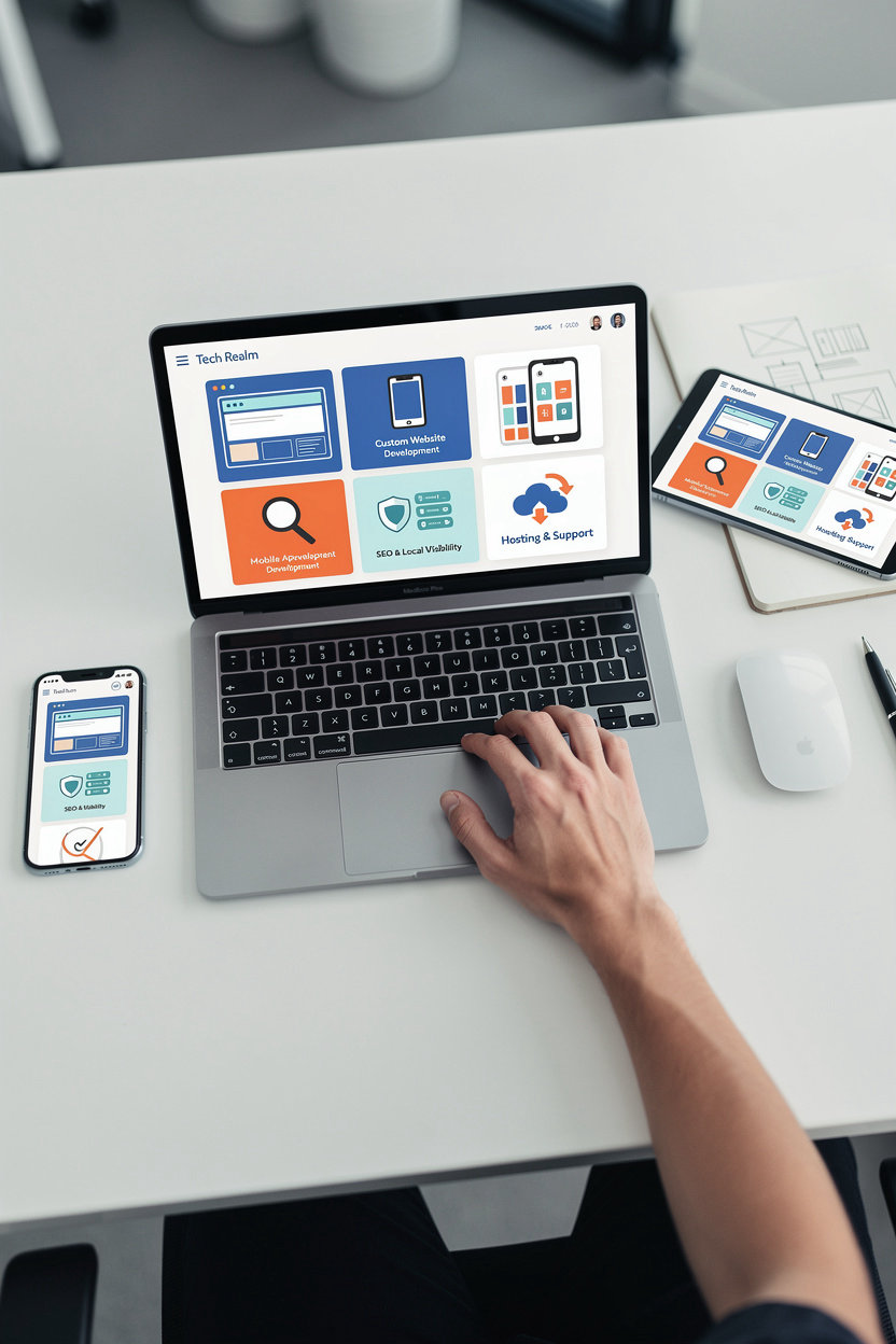 Tech Realm professional web and app development services for Gauteng businesses